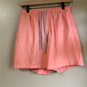 Huk Coral swim Shorts with Blue Accents